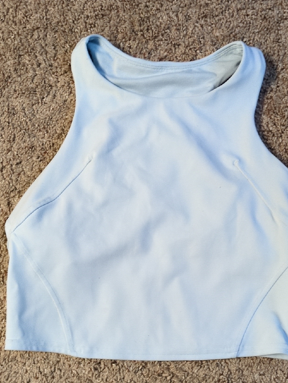 lululemon athletica Light Blue High Neck Crop Top